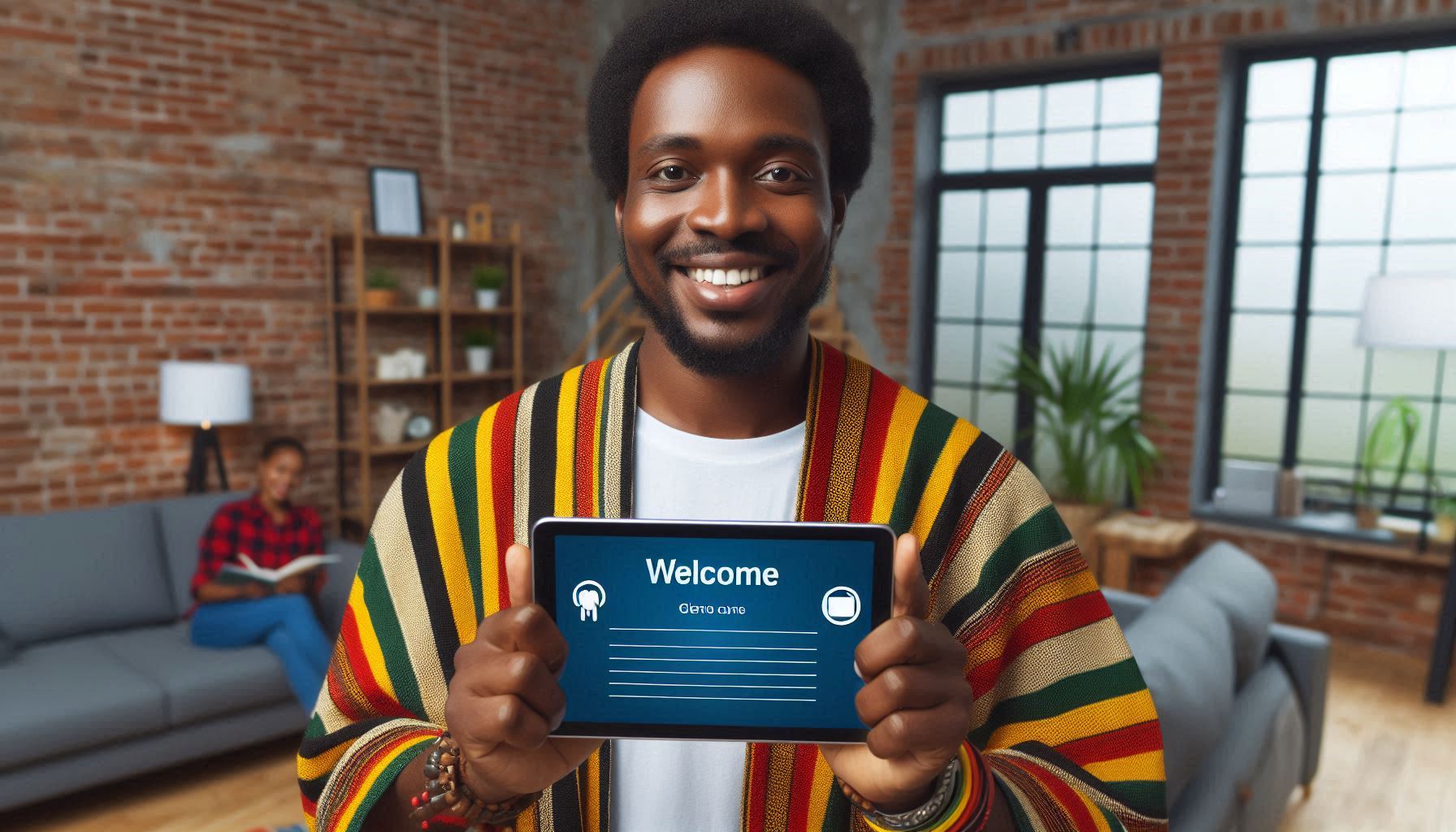 Visitor check-in at reception
